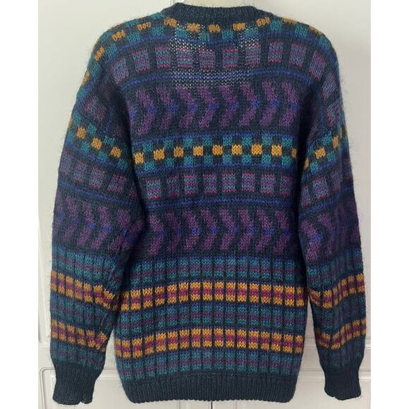 Vintage Ninon De Lenclos Fuzzy Mohair Cardigan Sweater Size S - Picture 2 of 6